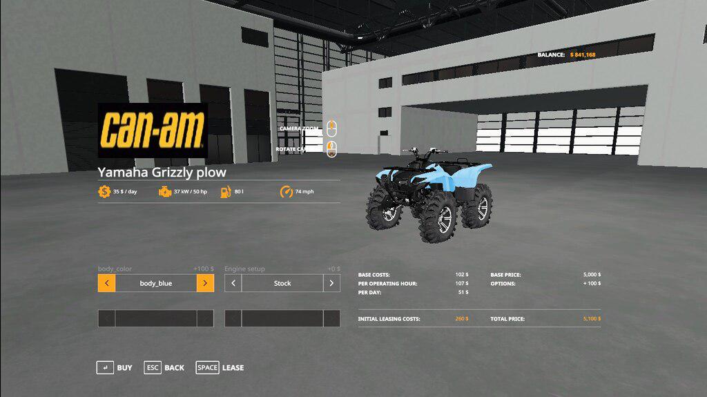 FS19 - Yamaha Grizzly V1.0