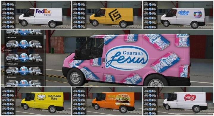 ETS2 - Brasileiras Para Ford Transit Skins V2.0 (1.40.x)