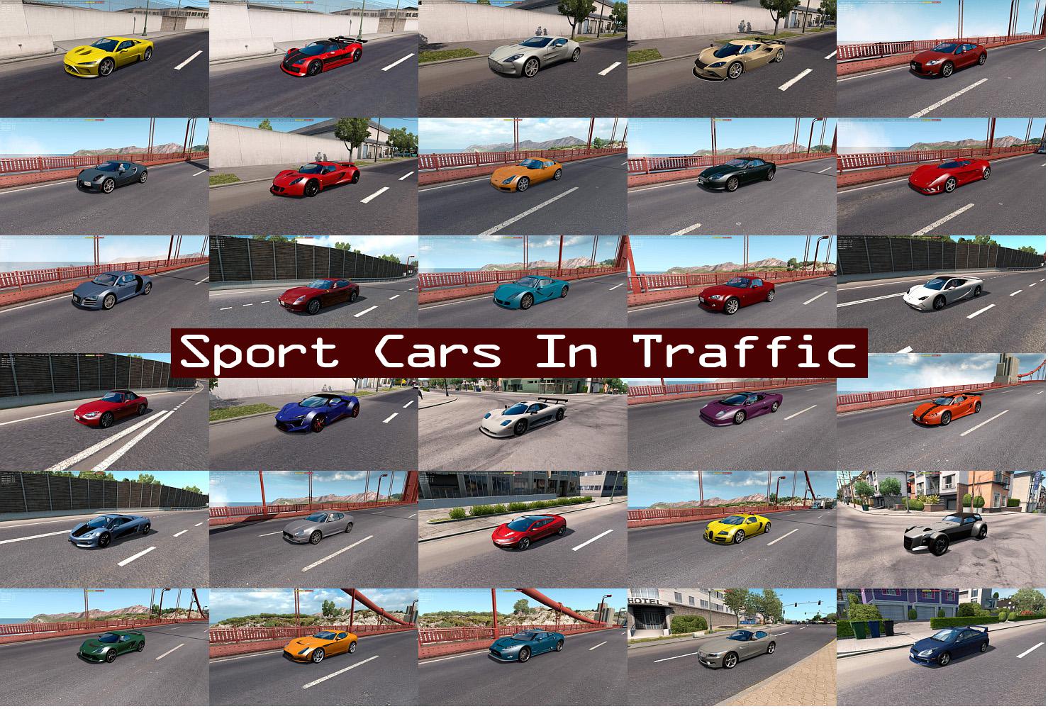 ATS - Sport Cars Traffic Pack V6.3 (1.37.x)