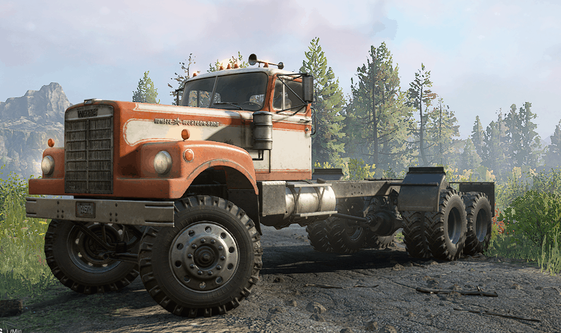SnowRunner - Enhanced White Western Star M181 (Heavy Hauler) V1.1