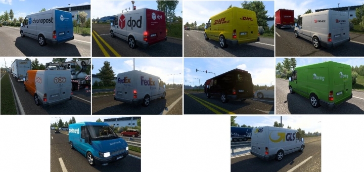 ETS2 - Nissantruck Ai Vans Pack V3.0 (1.41.x)