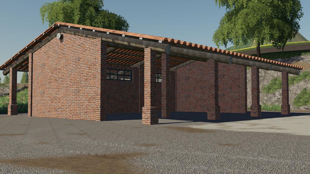 FS19 - Placeable Brick Shed Pack Italian Style V1.0