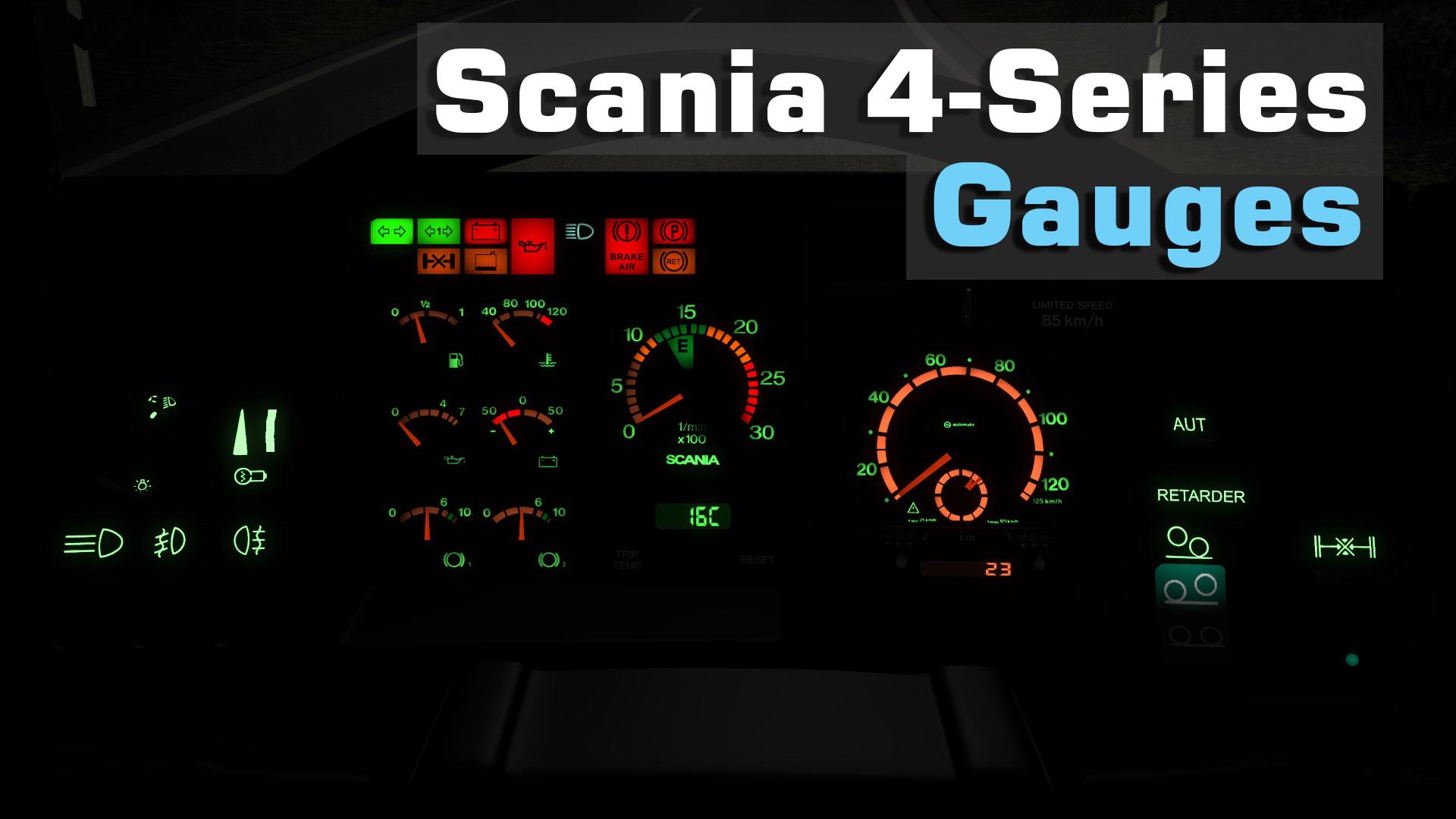 ETS2 - Scania 4-Series Gauges V1.0 (1.36.x)