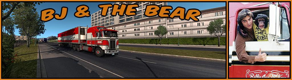 ATS - Kenworth K100E and Trailer BJ and The Bear Truck Skin V1.1 (1.36.x)