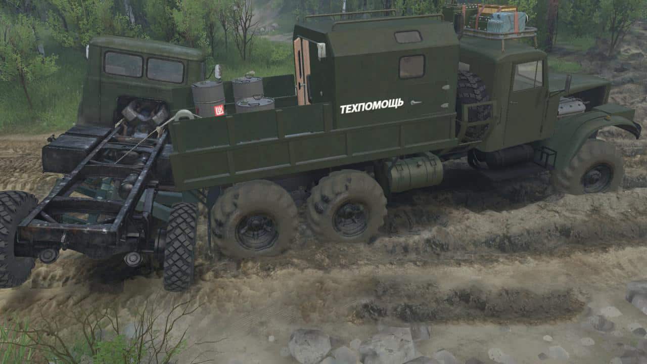 Spintires - Kraz255 Green Truck V1.0
