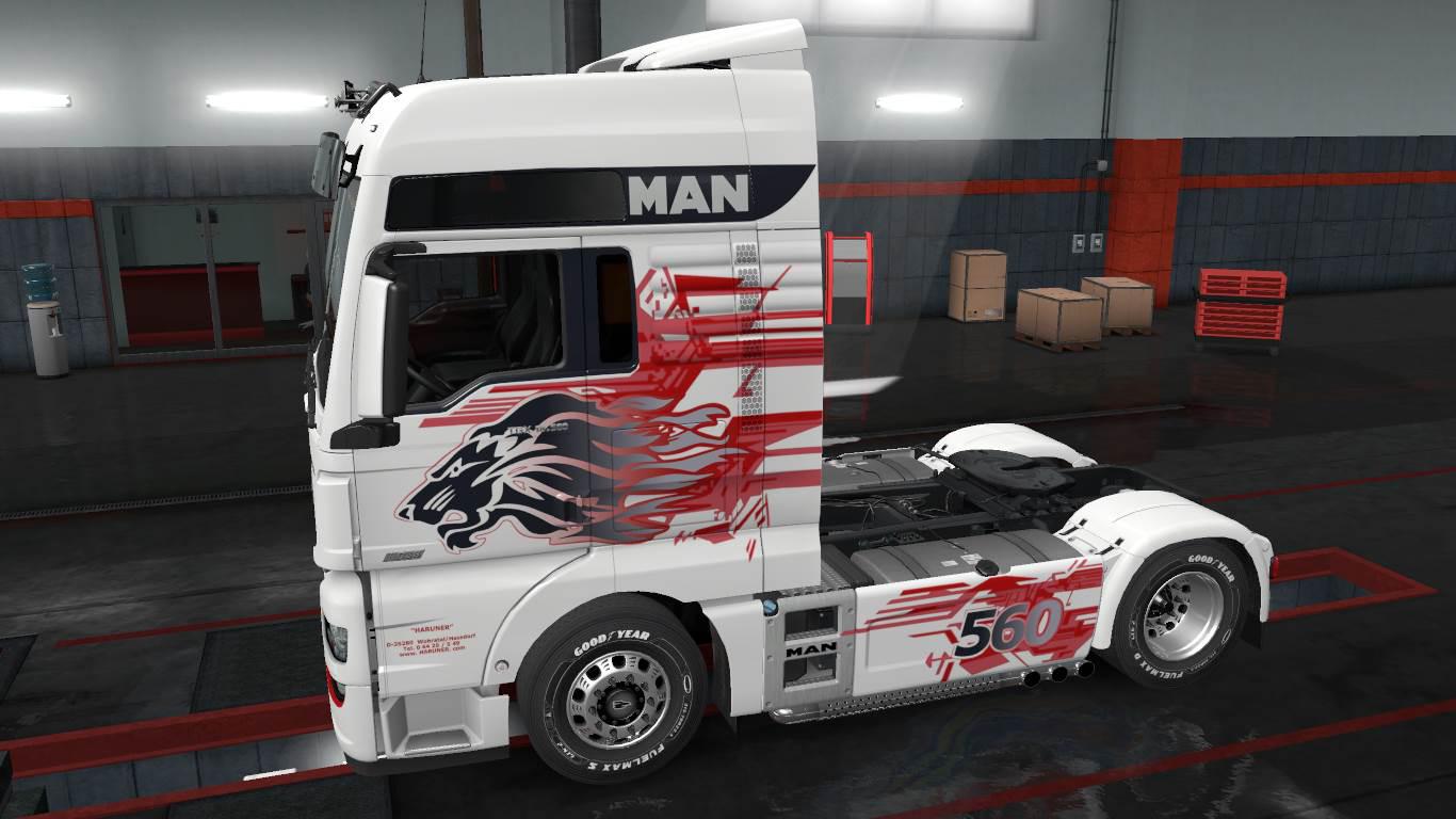 ETS2 Man Tgx Euro 6 Lion Skin V1.0 (1.36.x) Euro Truck