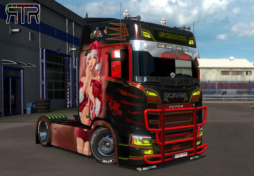 ETS Scania S Kate XMas Paintjob V X Euro Truck Simulator Mods Club