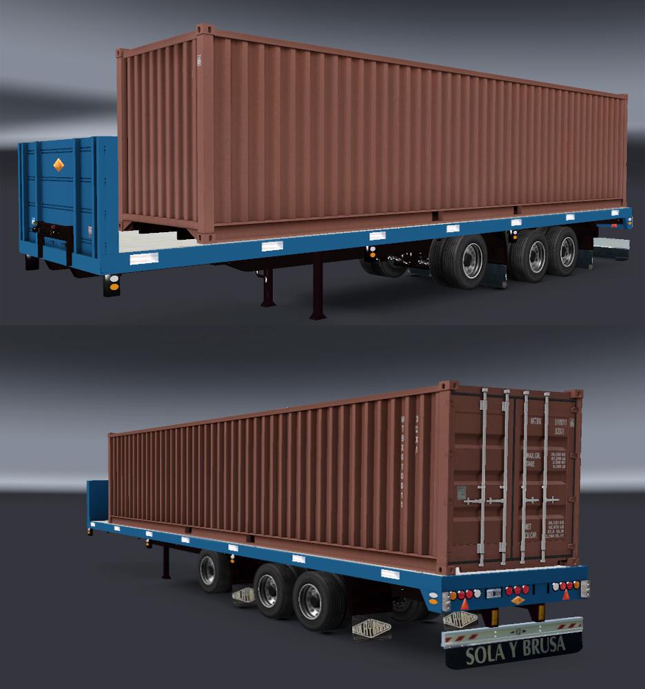 ETS2 - Semi Sola Y Brusa Trailer (1.37.x)