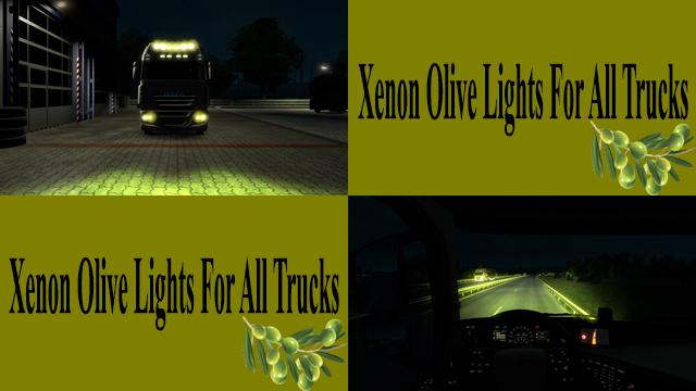 ETS2 - Xenon Olive Lights for Âll Trucks V1.0 (1.39.x)