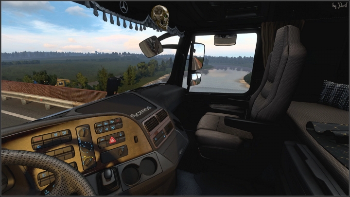 ETS2 - Dark Brown interior for Mercedes Actros 2009 V0.8 (1.41.x)