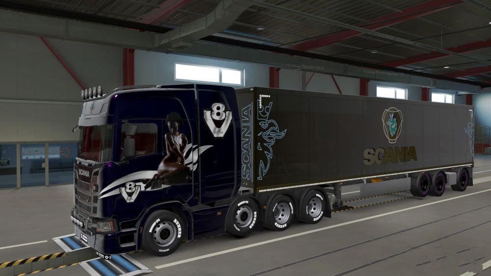 ETS2 - Scania S + Trailers Extremely High Quality Combo Skin V1.0 (1.37.x)
