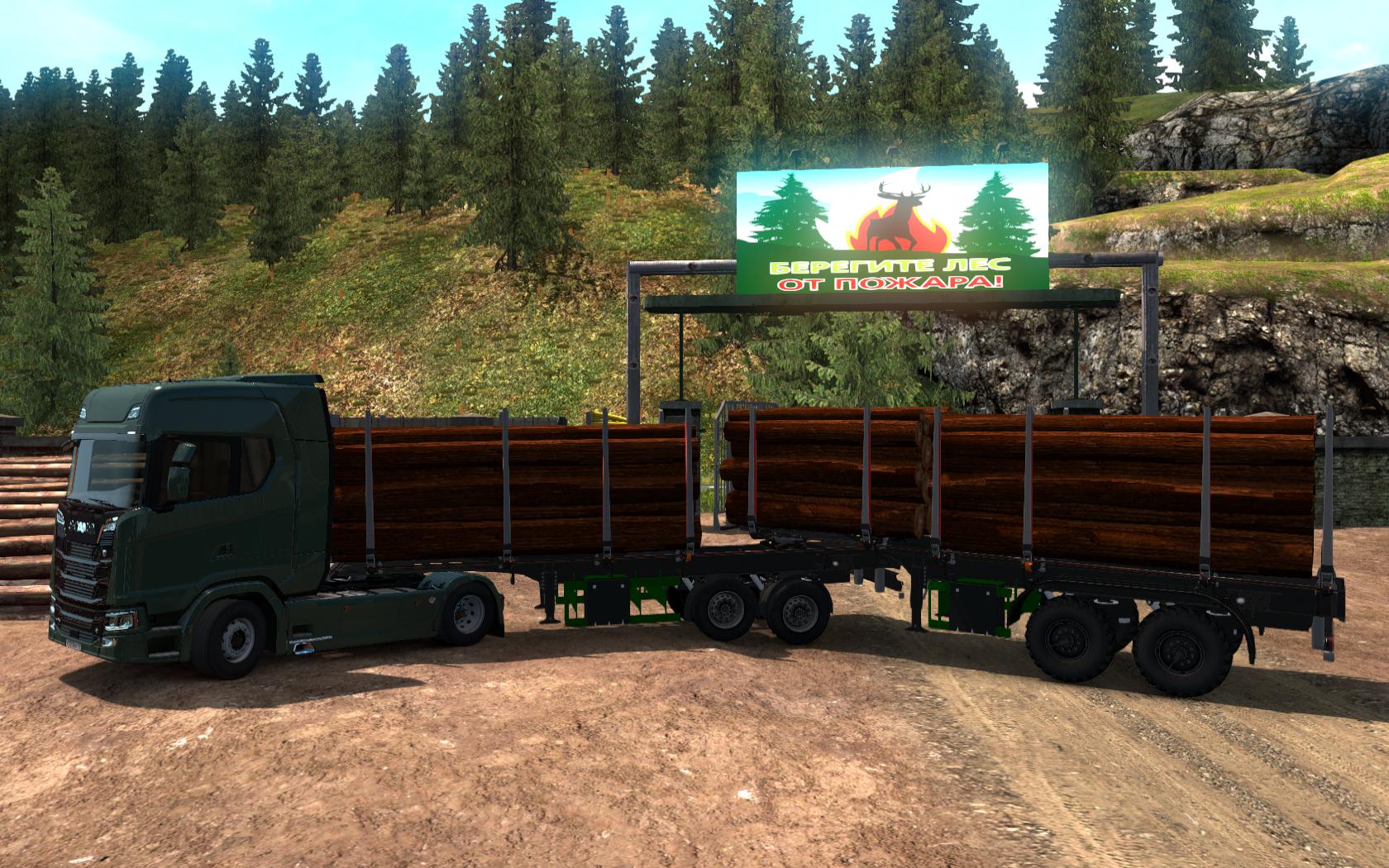 ETS2 - Pack Double Trailers for The Map Russian Open Spaces V7.0 (1.37.x)