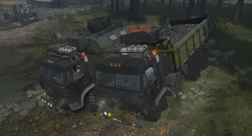 Spintires:Mudrunner - Kamaz Mono and Block DiFF Truck V1.0