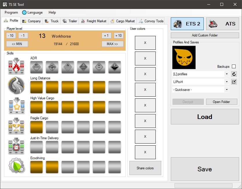 ETS2 - TS SaveEditor Tool V0.2.3.2 (1.37.x)