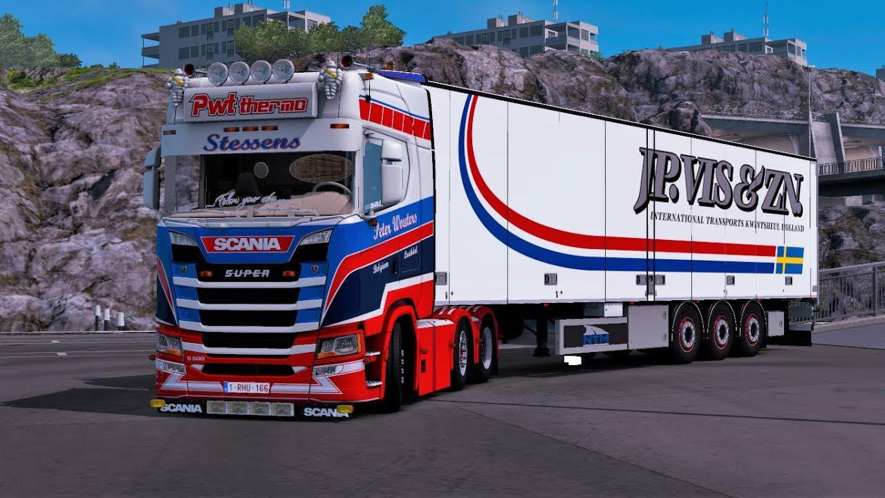 ETS2 - Scania S500 PWT Stessens + Trailer (1.38.x)