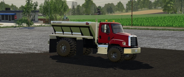 Fs19 Freightliner 108sd With New Leader L4330g4 Lime Fertilizer Spreader V10 Farming 2886