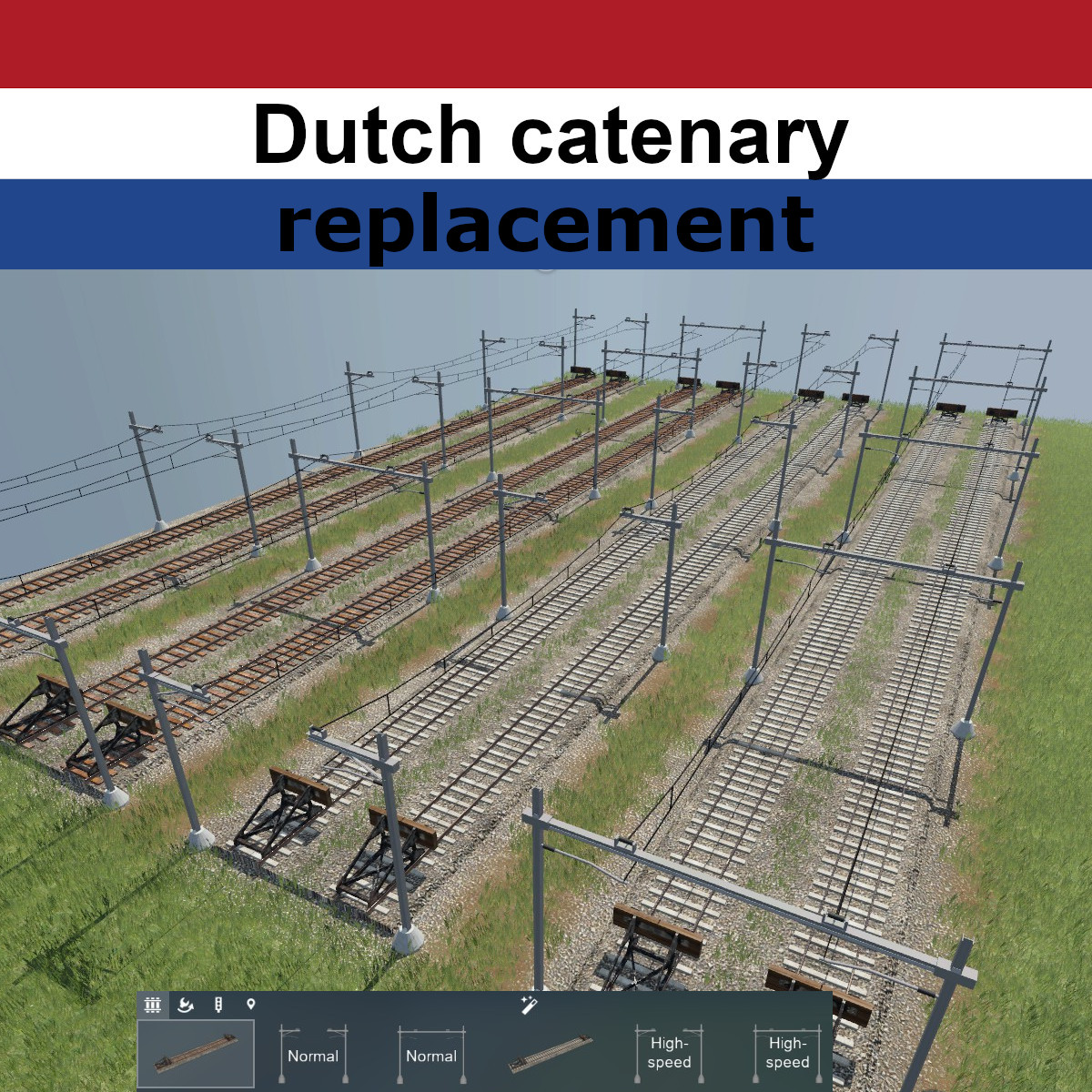 Transport Fever 2 - Dutch Catenary (Replacement)