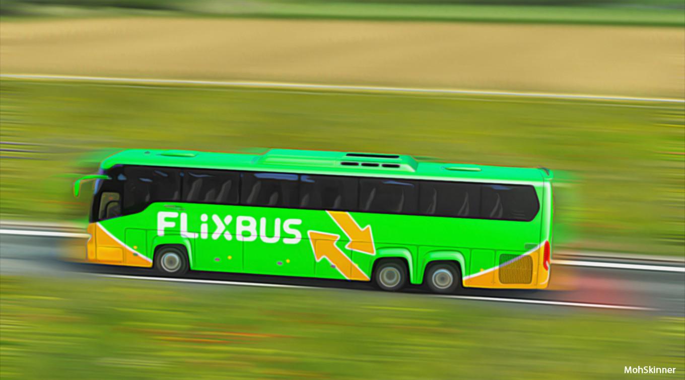 ETS2 - Scania Touring Bus Flixbus Skin (1.35.X)