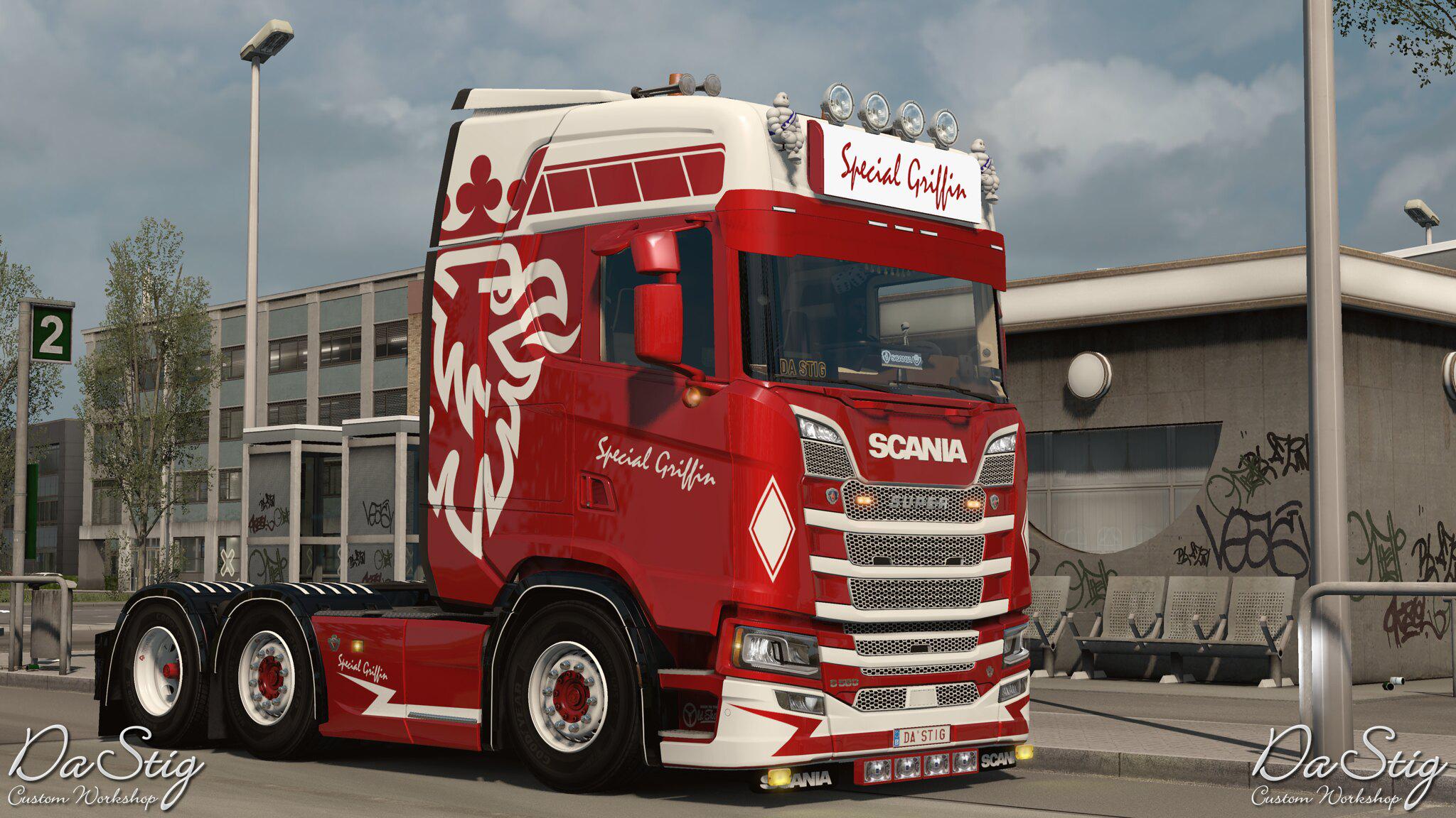 Моды special. Scania Griffin Skin ETS 2. Етс 2 Griffin Scania. Scania NEXTGEN Griffin Skin ETS. Scania ng Verbeek Skin 1.39.