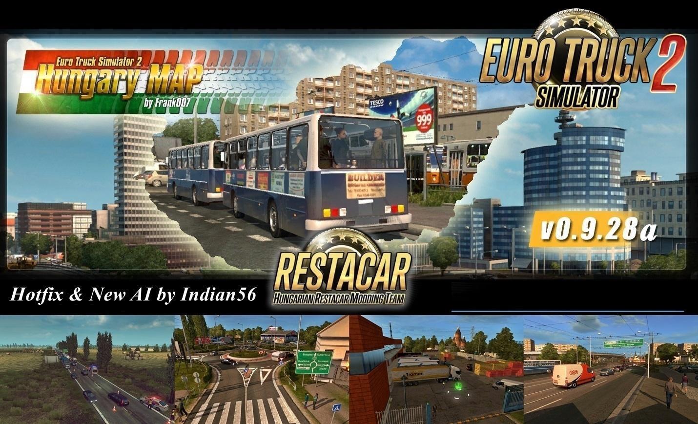ETS2 - Hungary Map 0.9.28a Hotfix (1.35.X)