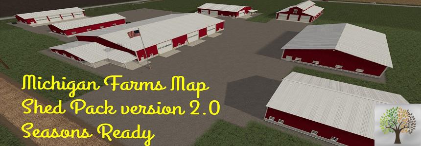 FS19 - Michigan Farms Map Shed Pack V2.0