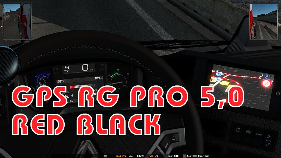 ETS2 - GPS RG Pro Red Black V5.0 (1.38.x)