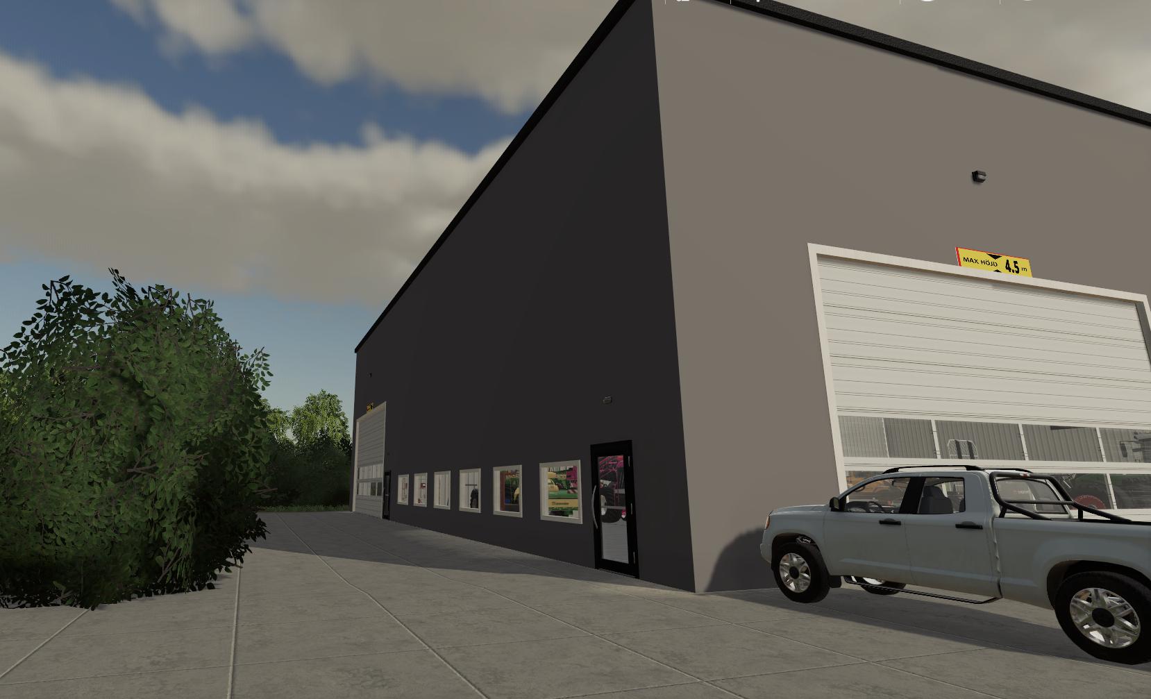 FS19 - Large Mechanic Shop Edit LantmanenFS V1.3