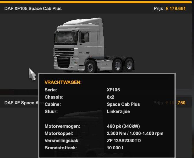 ETS2 - 10.000l Fuel Tank for All SCS Daf Trucks (1.36.x)