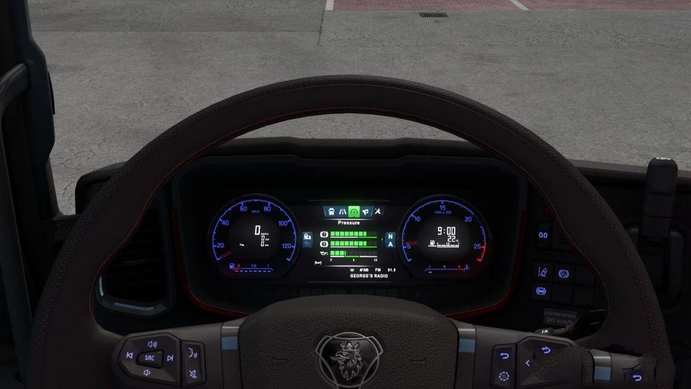 ETS2 - Scania S Blue Doshboard Light (1.38.x)