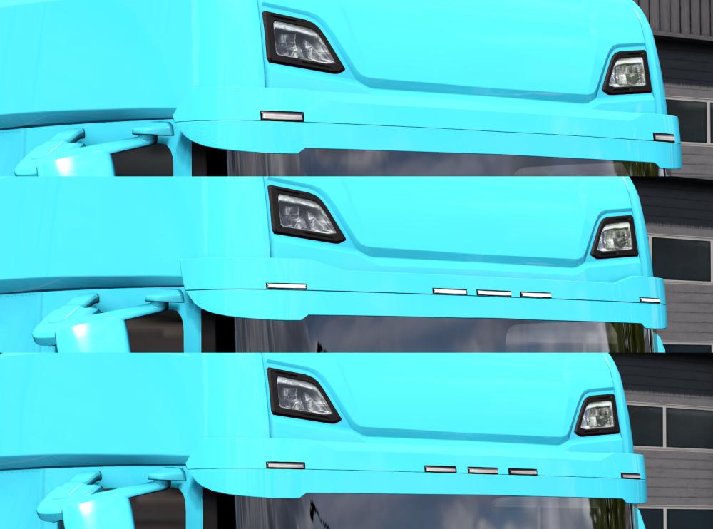 ETS2 - Fully Painted Stock Sunshields for Scania Next-Gen V1.0 (1.40.x)
