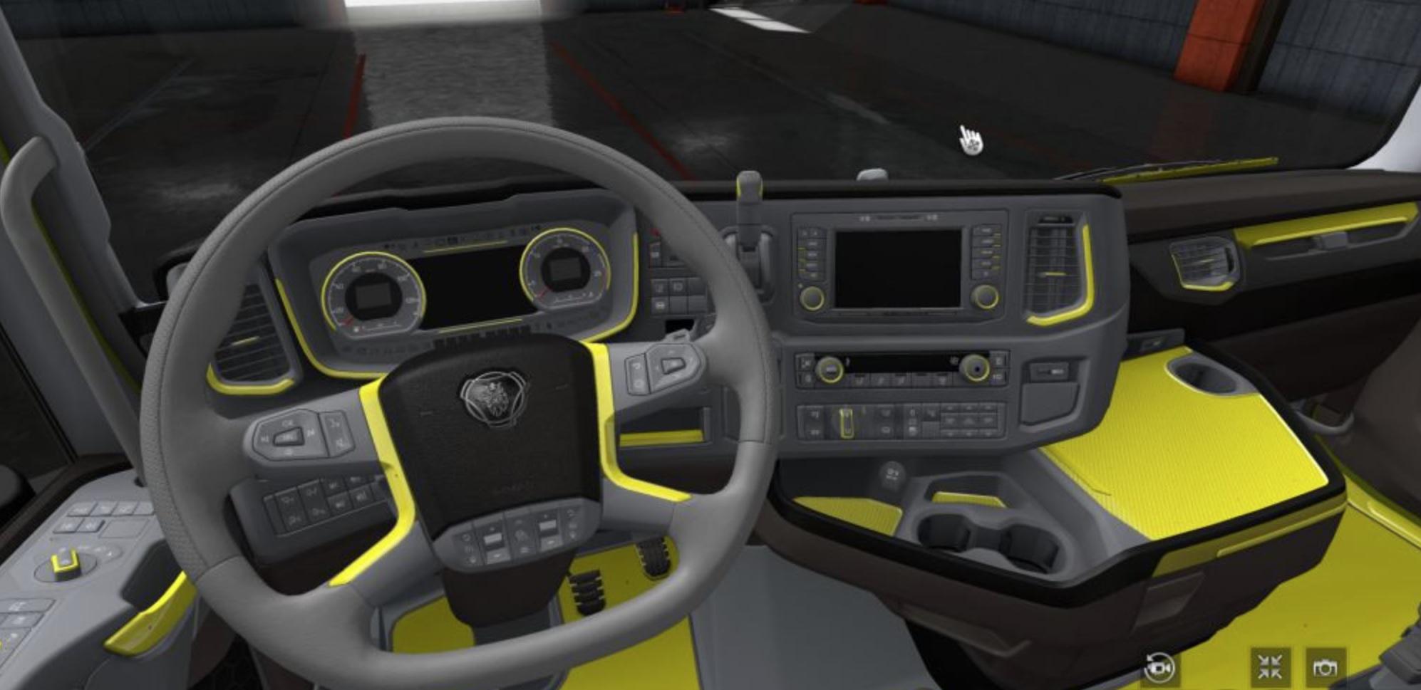 ETS2 - Scania S & R 2016 Grey - Yellow Interior (1.36.x)