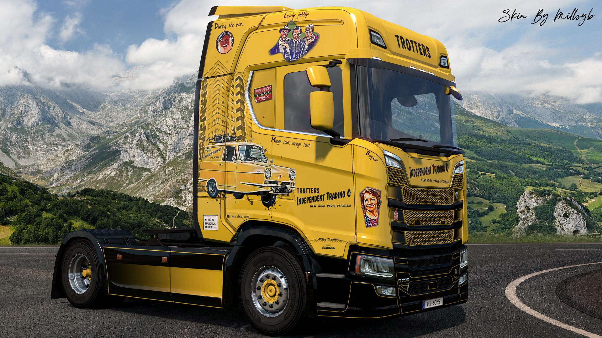 ETS2 - Only Fools & Horses NG Scania Skin V1.0 (1.36.x)