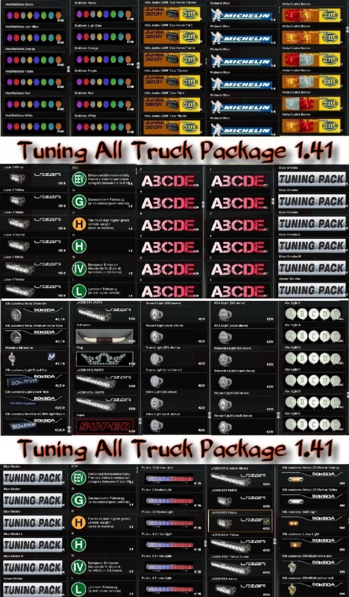 ETS2 Tuning All Truck Package (1.41.x) Euro Truck