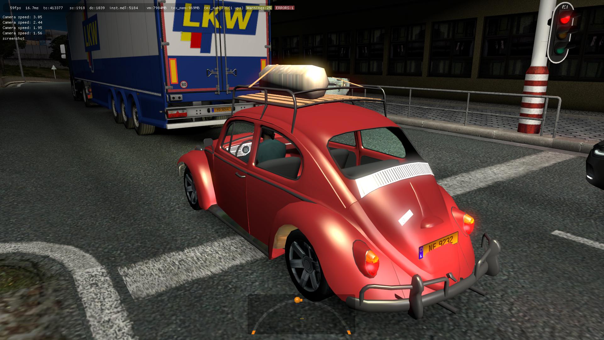 ETS2 - Volkswagen Beetle Fusca Car in Traffic Mod (1.39.x)