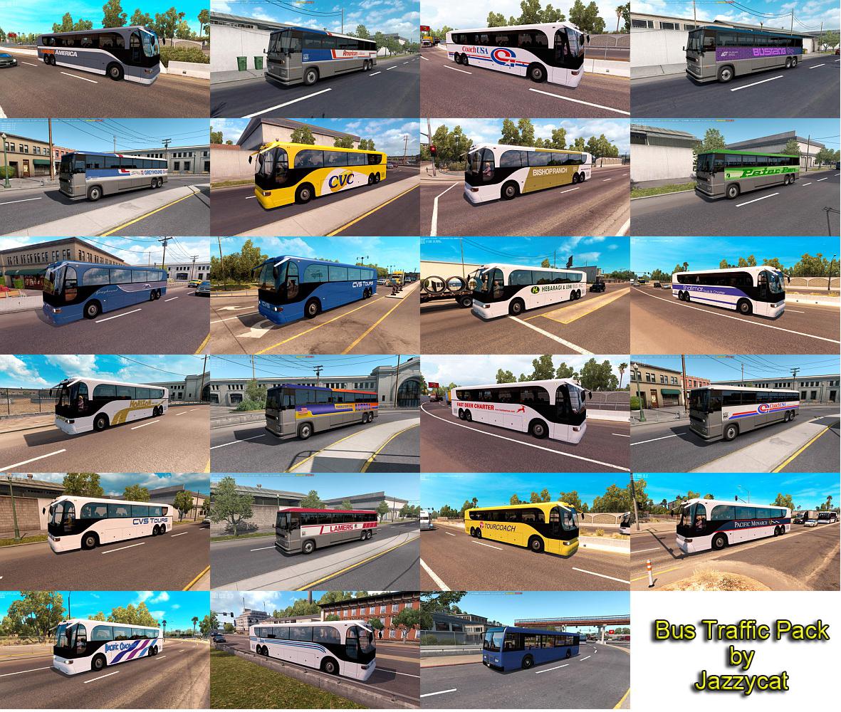 Ats Bus Traffic Pack V141 137x American Truck Simulator Modsclub
