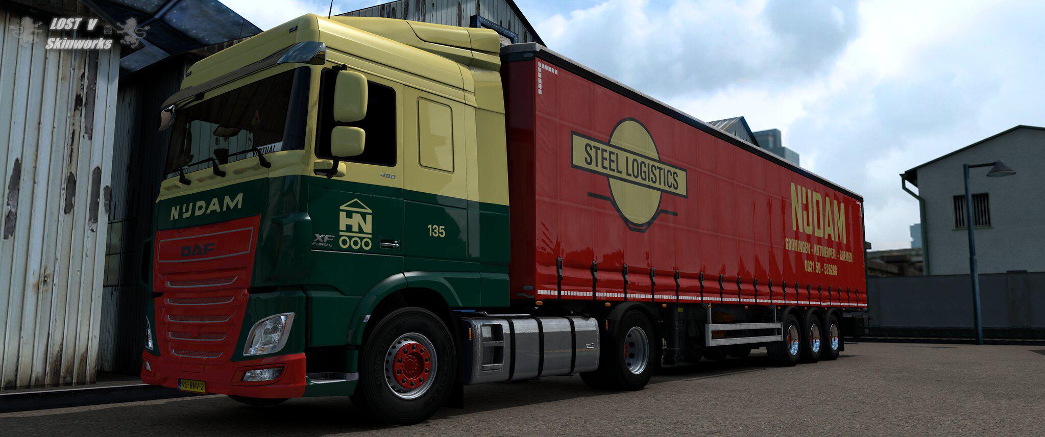 ETS2 - Daf XF E6 Nijdam Transport Combo Skin V1.0 (1.38.x)