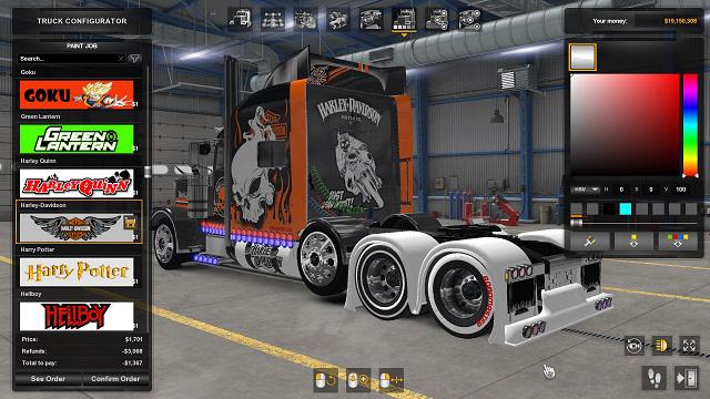 ATS - Harley Davidson Skins V1.0 (1.40.x)
