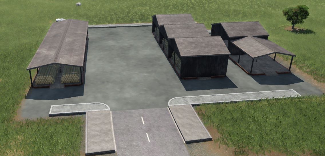 Transport Fever 2 - Covered Cargo Platforms for Truck Station