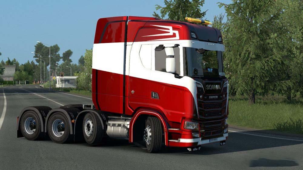 ETS2 - Scania S 8x4 Metallic Skin V1.0 (1.35.X) | Euro Truck Simulator ...