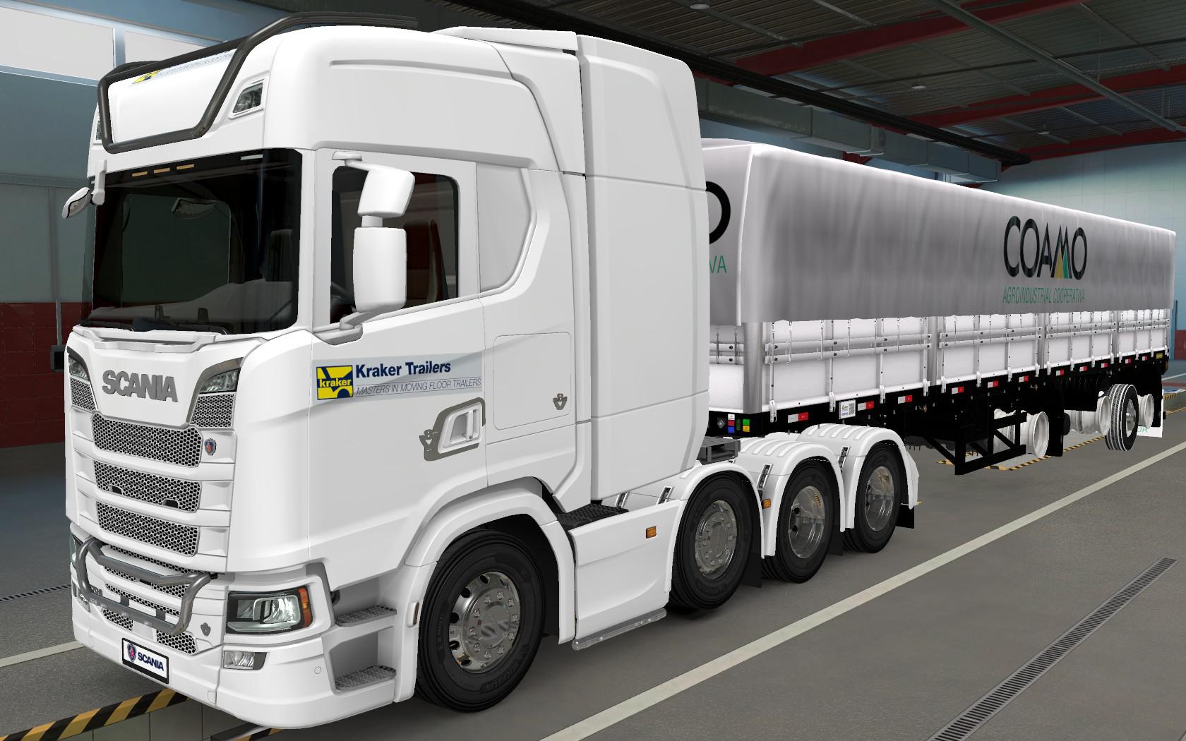 ETS2 - Scania S 2016 8x4 Kraker Trailers Skin (1.40.x)