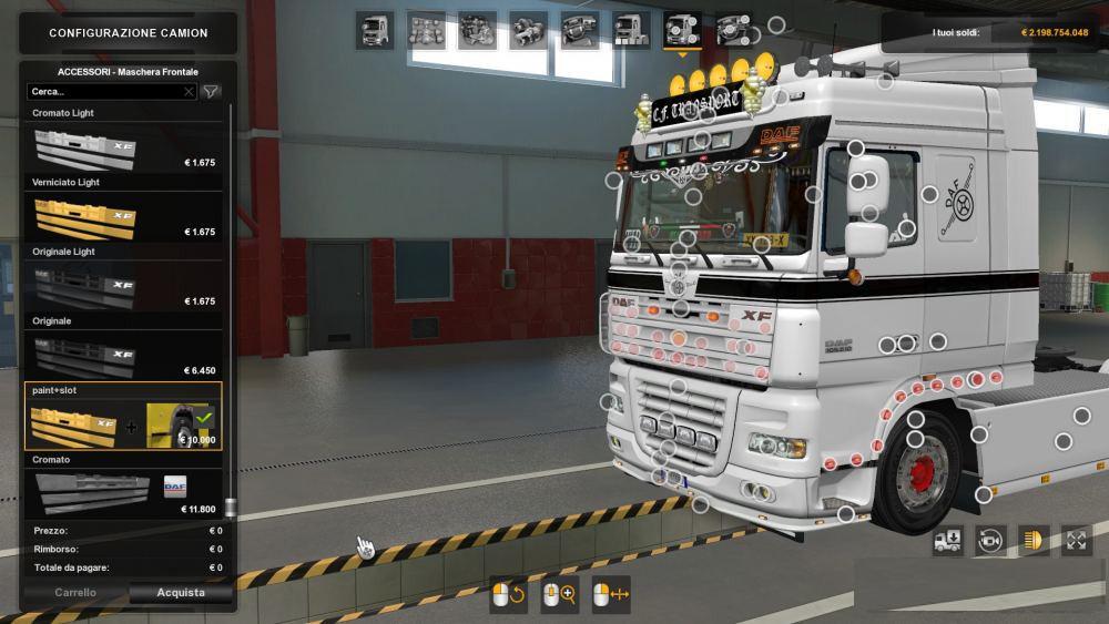 ETS2 - Daf 105 Front intake Paint + Fender Slot (1.38.x)