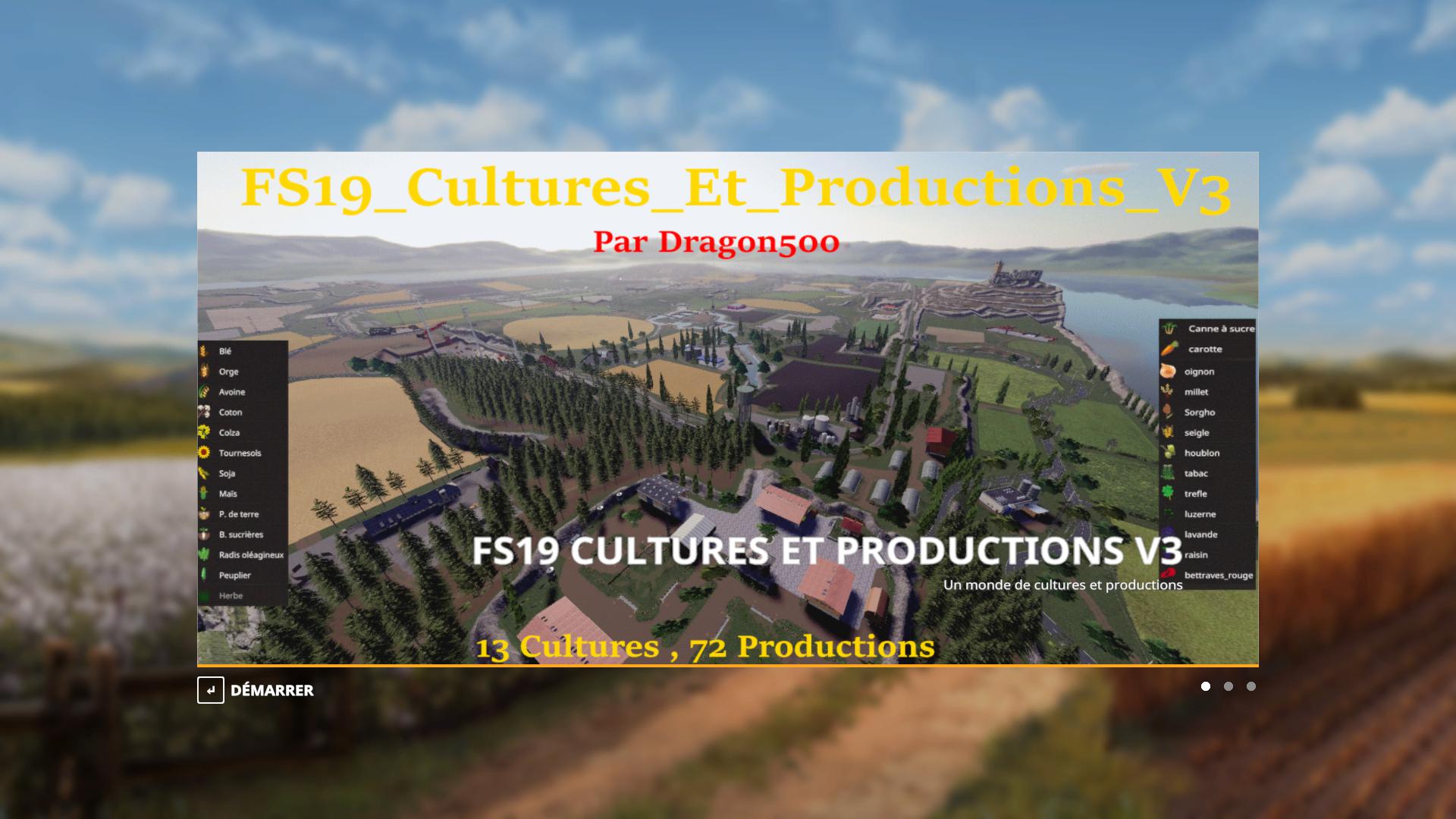 FS19 - Cultures Et Productions V3.0