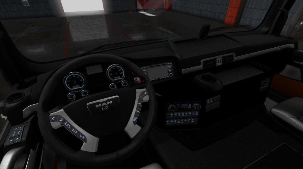 ETS2 - Man Tgx Black Interior (1.36.x)