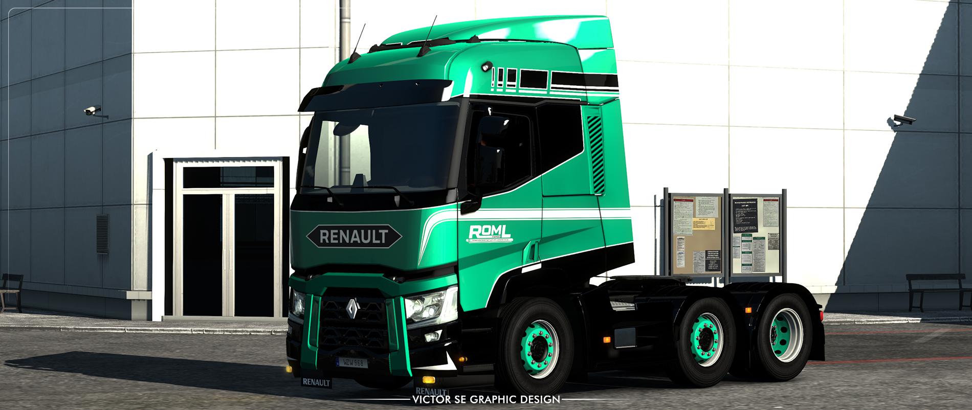 Ets2 Renault T Range Roml Cargo Logistics Special Skin V1 0 1 36 X Euro Truck Simulator 2 Mods Club