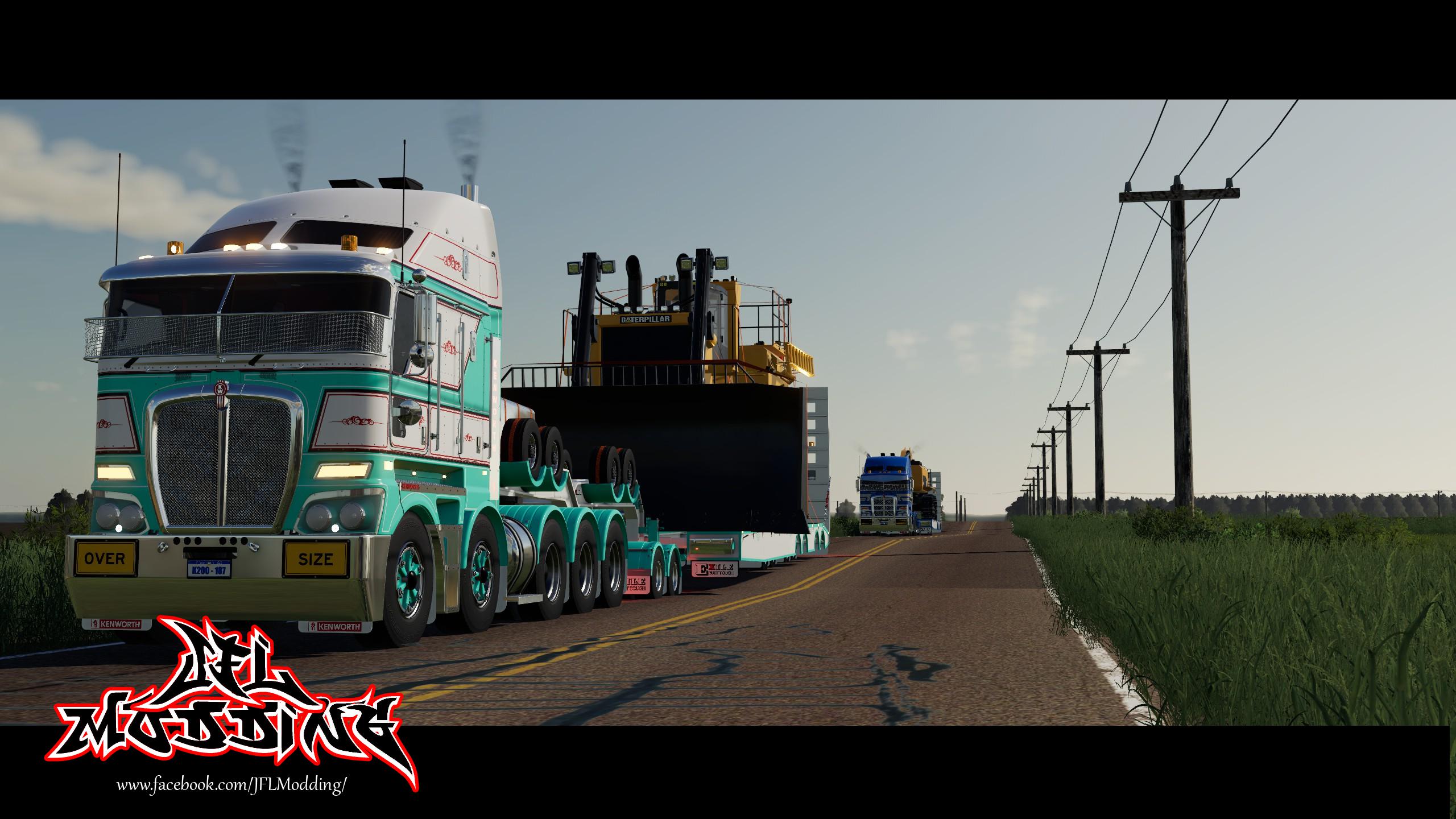 FS19 - Exile Low Loader with Jeep V1.0