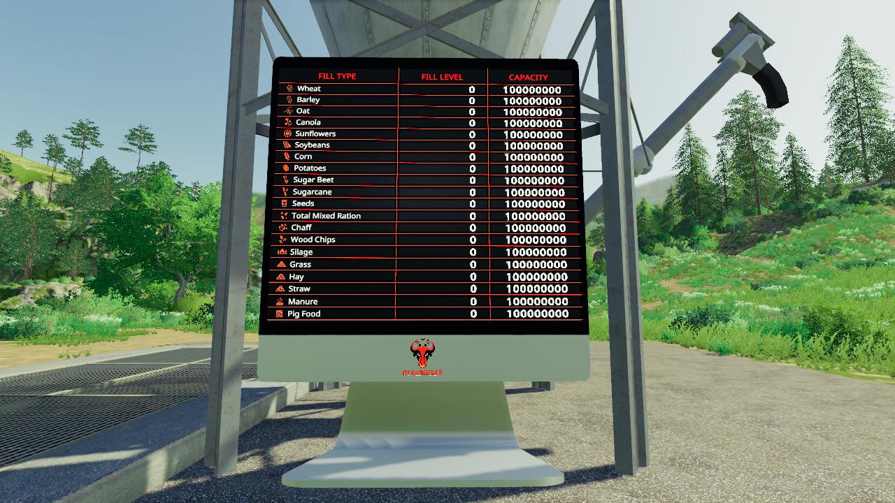 FS19 LCD Silo Display V1.0 Farming Simulator 19