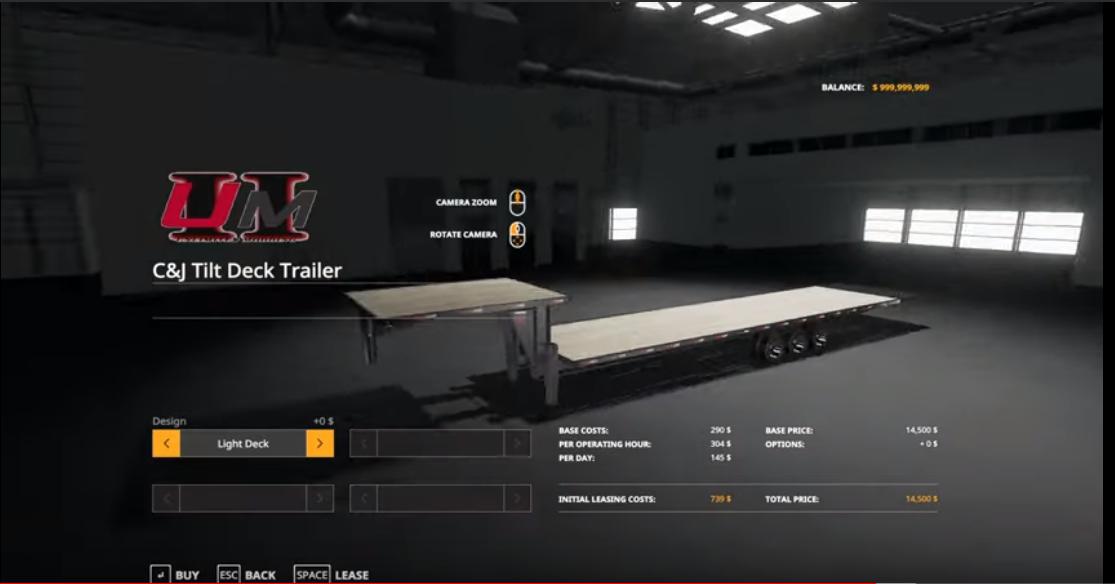 FS19 - C&J Tilt Deck Trailer V1.0