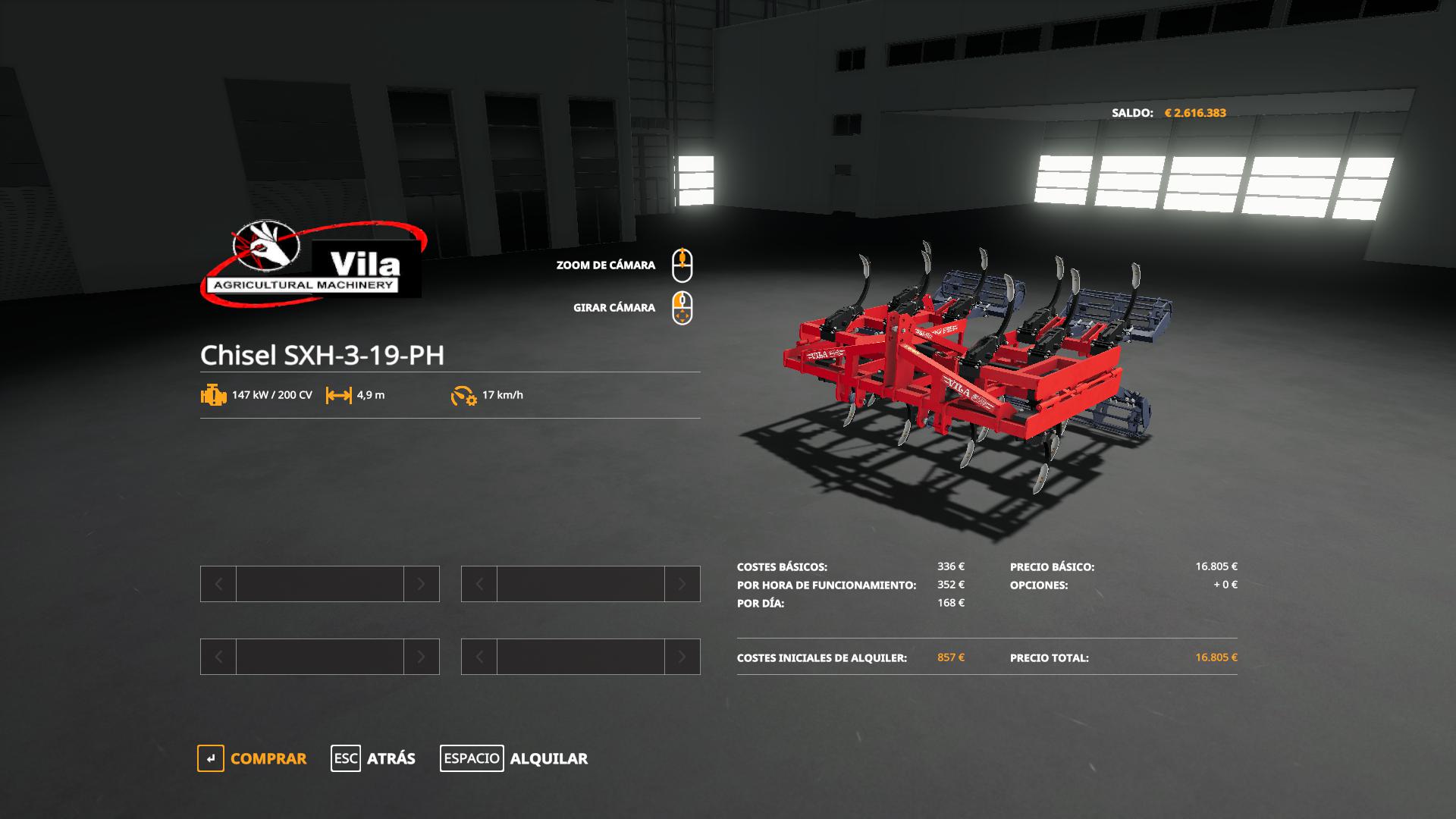 FS19 - Vila Chisel SXH 3 19 PH Cultivator V1.0