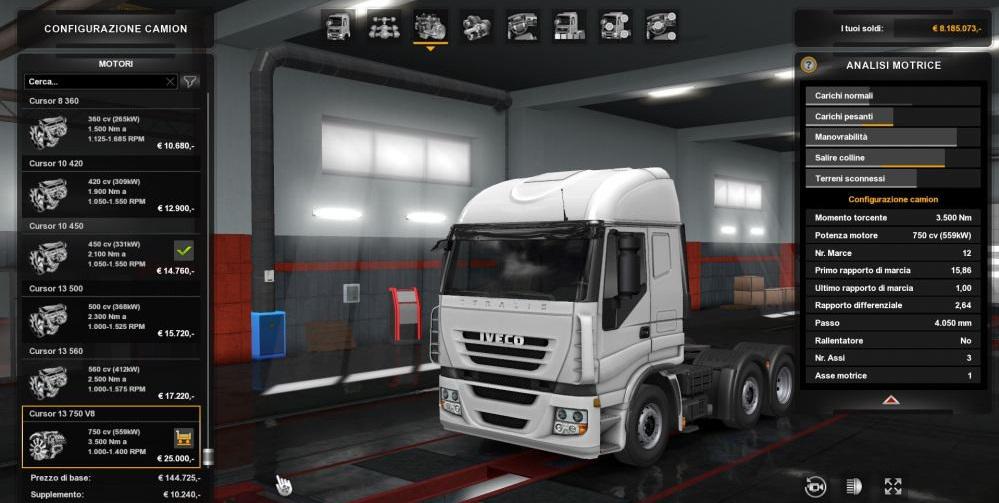 ETS2 - 750 HP Engines for SCS Trucks (1.35.x)