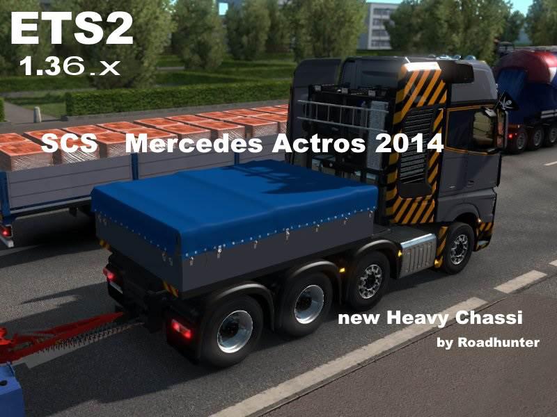 ETS2 - Mercedes Actros 2014 Heavy Chassi 8x4 + Trailers (1.36.x)